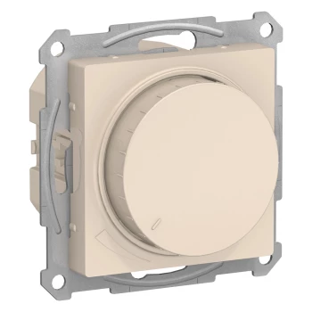 Диммер поворотно-нажимной, 400Вт LED универсальный, Бежевый, серия Atlas Design, Schneider Electric